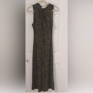 Nordstrom purchase. Worn twice to a ceremony .Halogen Black /Olive animal print